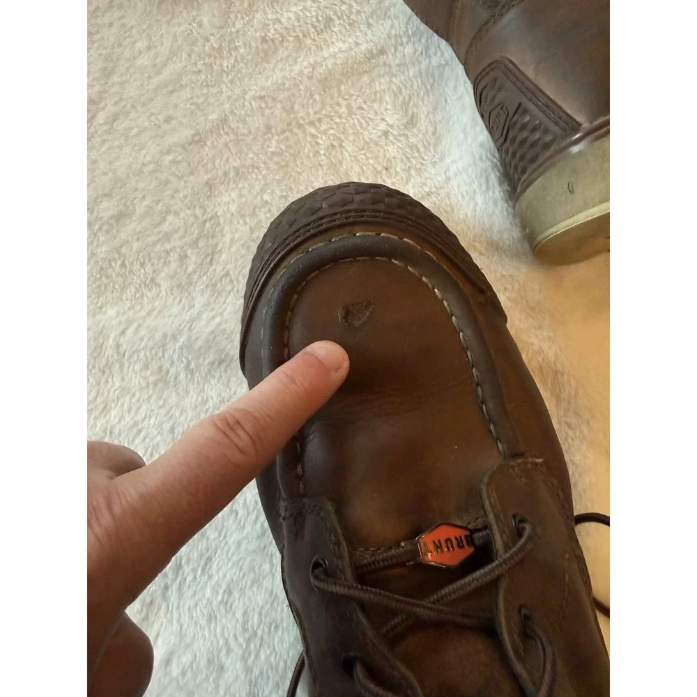 Brunt Marin Comp Toe Work Boot Size 13 6" Slip & Oil Resistant Brown F2413 18 - Picture 11 of 13